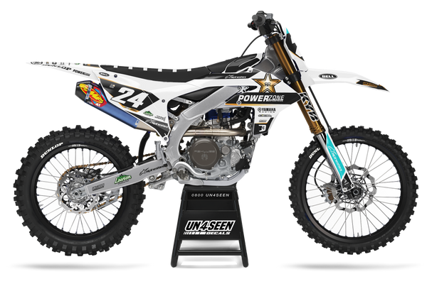 Yamaha Rockstar White Graphic Kit - YZ YZF WR TTR PW Models | All Years