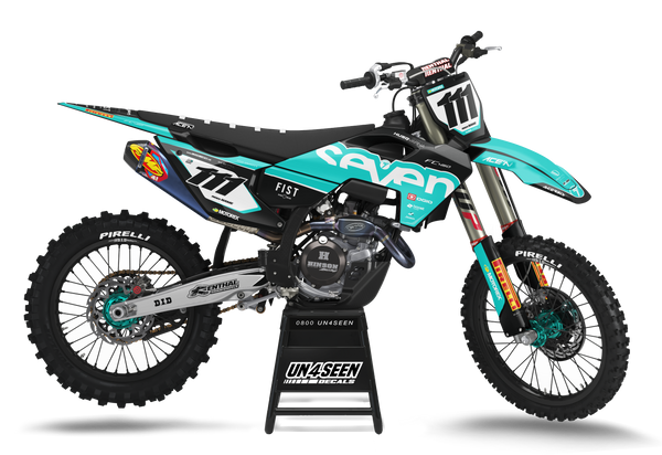 Husqvarna Seven Aqua Graphic Kit - TC FC TE TX FE FS FX Models | All Years
