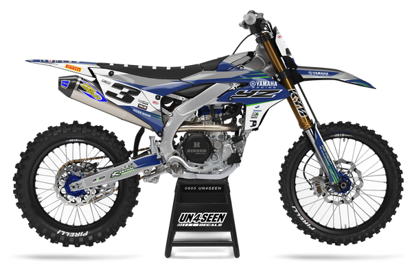 Yamaha Shard Navy Green Graphic Kit - YZ YZF WR TTR PW Models | All Years
