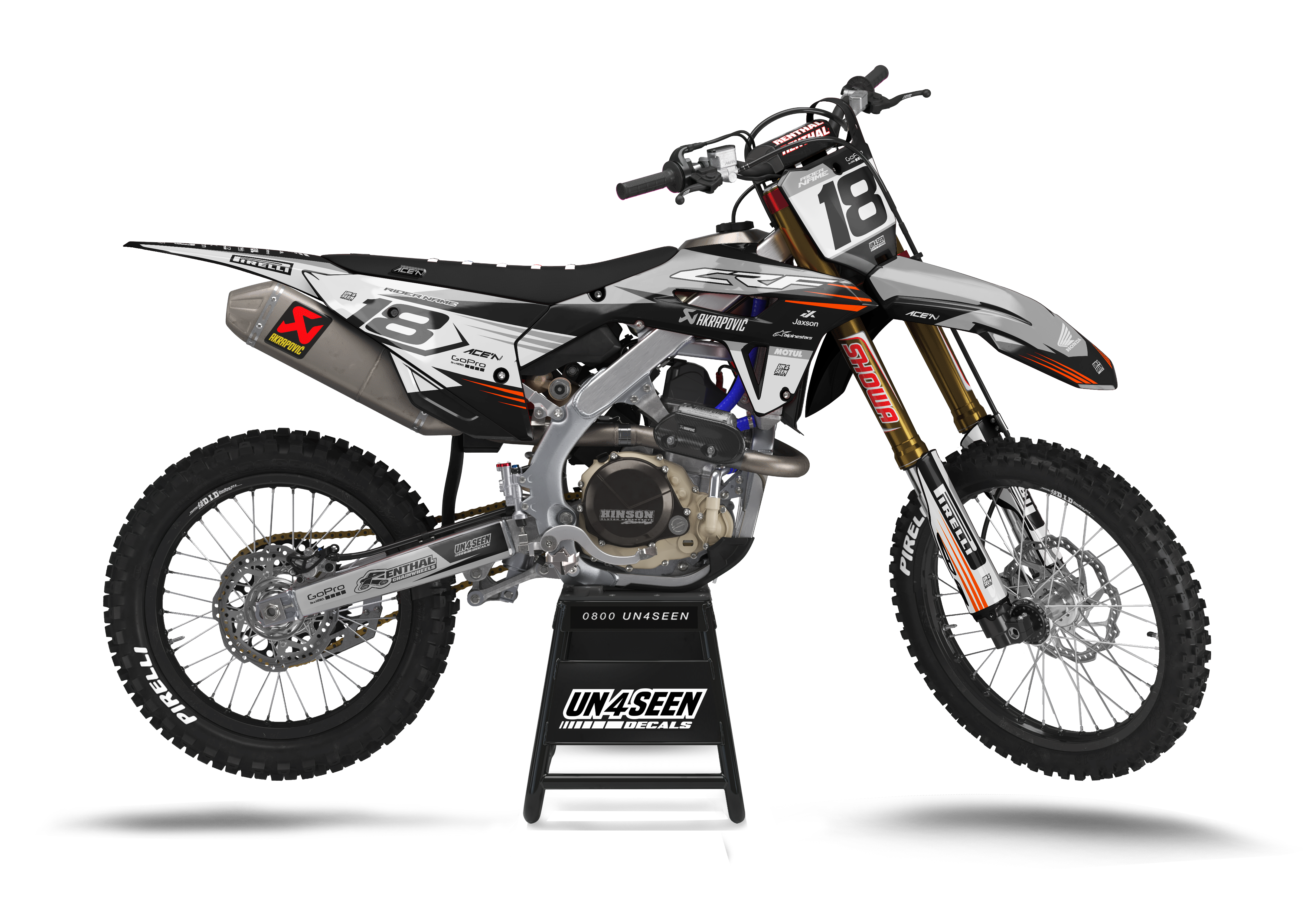 Gray Graphics Racing Honda Graphics Kit - Shardslicer Grey New Zealand