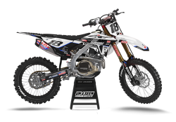 Honda Subway White Blue Graphic Kit - CRF CR XR Models | All Years