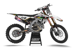 Honda Subway White Gold Graphic Kit - CRF CR XR Models | All Years