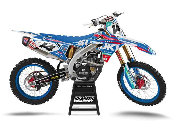 Suzuki Racecraft Blue Graphic Kit - RMZ RM RMX DR DRZ JR Models | All Years