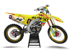 Suzuki Racecraft Yellow Graphic Kit - RMZ RM RMX DR DRZ JR Models | All Years