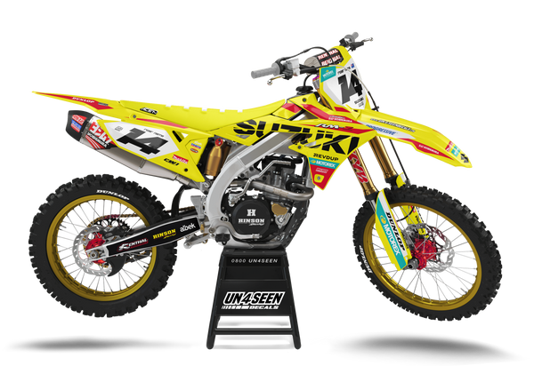 Suzuki Racecraft Yellow Graphic Kit - RMZ RM RMX DR DRZ JR Models | All Years