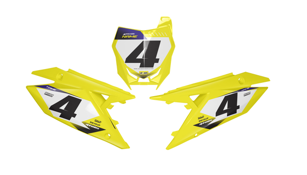 Suzuki Moco Number Plate Background Decals -RMZ RM RMX DR DRZ JR Models | All Years