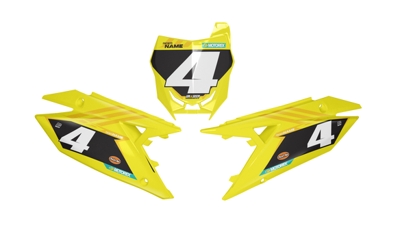 Suzuki Extra Number Plate Background Decals -RMZ RM RMX DR DRZ JR Models | All Years