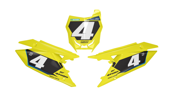 Suzuki R11 Number Plate Background Decals -RMZ RM RMX DR DRZ JR Models | All Years