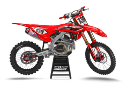 Honda Tame Full Red Graphic Kit - CRF CR XR Models | All Years