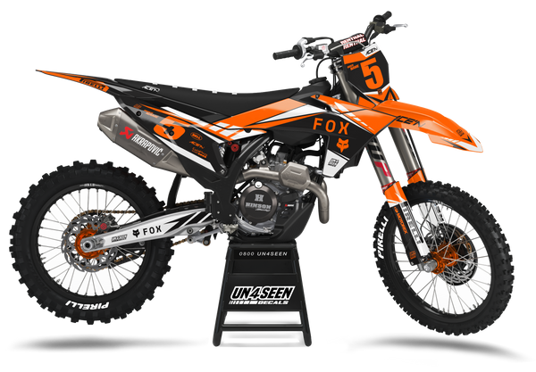KTM Turner White Graphic Kit - SX SXF XC XCF EXC EXCF Models | All Years