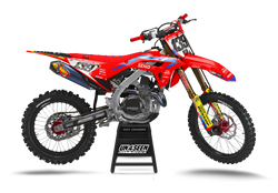 Honda Twisted Stock Red Graphic Kit - CRF CR XR Models | All Years
