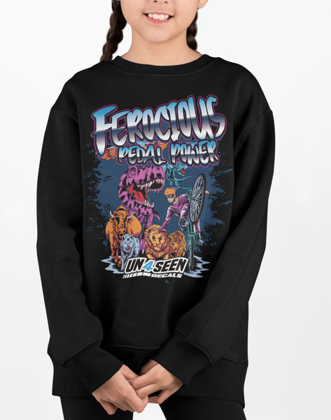 Youth/Kids Sweater - Ferocious Pedal Power (unisex)