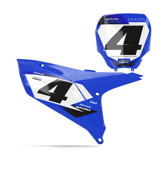 Yamaha Moco Number Plate Background Decals - YZ YZF WR TTR PW Models | All Years