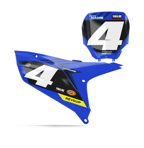 Yamaha Extra Number Plate Background Decals - YZ YZF WR TTR PW Models | All Years