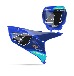 Yamaha Fice Number Plate Background Decals - YZ YZF WR TTR PW Models | All Years