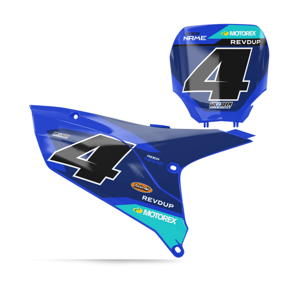 Yamaha Fice Number Plate Background Decals - YZ YZF WR TTR PW Models | All Years