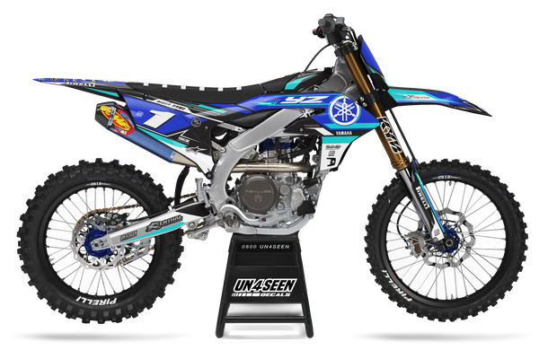 Yamaha Urgent Aqua Graphic Kit - YZ YZF WR TTR PW Models | All Years