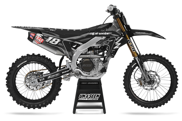 Yamaha Fluid Graphite Graphic Kit - YZ YZF WR TTR PW Models | All Years