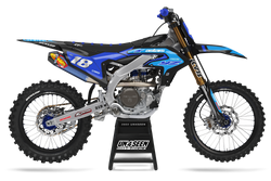 Yamaha Fluid Grid Blue Graphic Kit - YZ YZF WR TTR PW Models | All Years