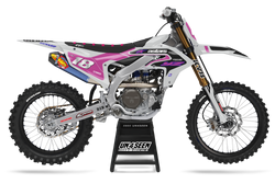 Yamaha Fluid Grid Pink Graphic Kit - YZ YZF WR TTR PW Models | All Years
