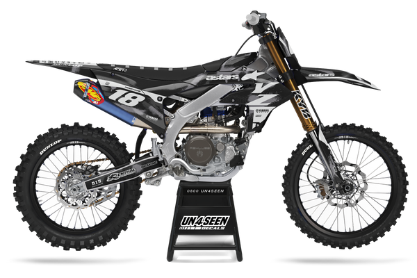 Yamaha Racer Lahnd Black Graphic Kit - YZ YZF WR TTR PW Models | All Years