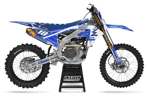 Yamaha Racer Portyl Blue Graphic Kit - YZ YZF WR TTR PW Models | All Years