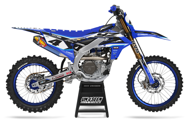 Yamaha Stratos Blue Graphic Kit - YZ YZF WR TTR PW Models | All Years
