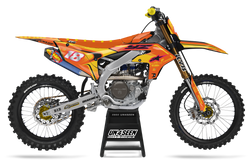 Yamaha Techstar Nomur Orange Pink Graphic Kit - YZ YZF WR TTR PW Models | All Years