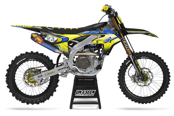 Yamaha Techstar Nomur Yellow Graphic Kit - YZ YZF WR TTR PW Models | All Years