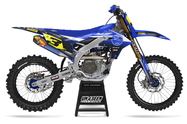 Yamaha Blu Cru Echo Graphic Kit - YZ YZF WR TTR PW Models | All Years