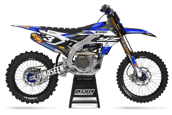 Yamaha Chase Blue Graphic Kit - YZ YZF WR TTR PW Models | All Years