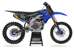 Yamaha Glitch Blue Graphic Kit - YZ YZF WR TTR PW Models | All Years