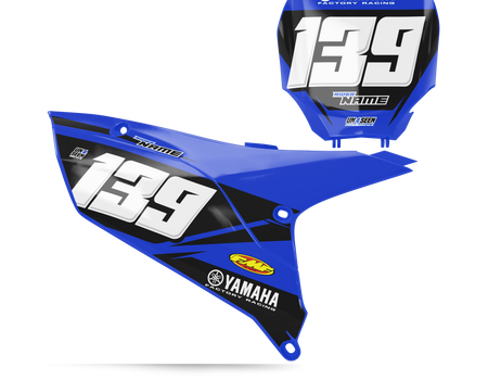 Yamaha Number Background Decals - Flp