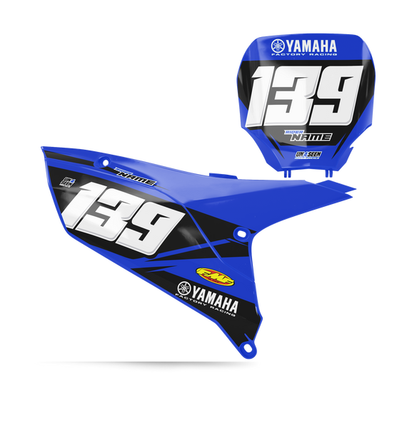 Yamaha Flp Number Plate Background Decals - YZ YZF WR TTR PW Models | All Years