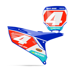 Yamaha Lumo Number Plate Background Decals - YZ YZF WR TTR PW Models | All Years