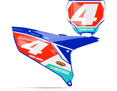 Yamaha Number Background Decals - Lumo