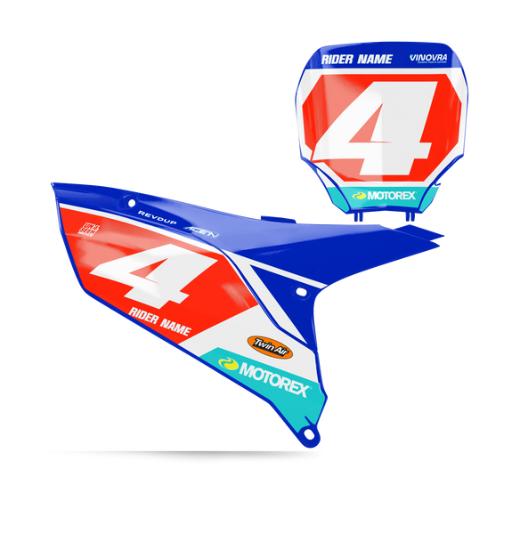 Yamaha Lumo Number Plate Background Decals - YZ YZF WR TTR PW Models | All Years