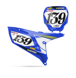 Yamaha Curld Number Plate Background Decals - YZ YZF WR TTR PW Models | All Years