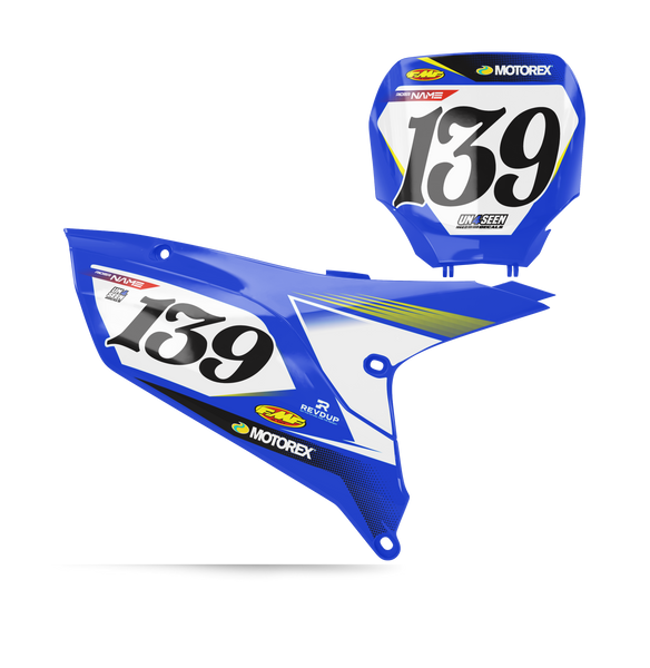 Yamaha Curld Number Plate Background Decals - YZ YZF WR TTR PW Models | All Years