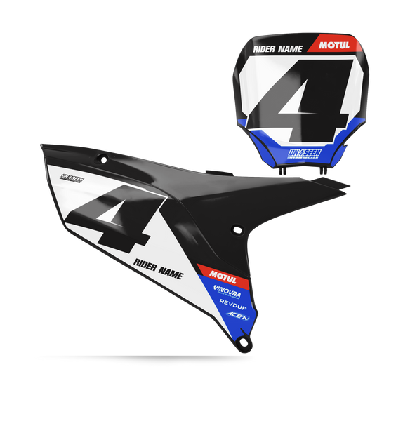 Yamaha Nite Number Plate Background Decals - YZ YZF WR TTR PW Models | All Years