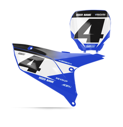 Yamaha Strong Number Plate Background Decals - YZ YZF WR TTR PW Models | All Years