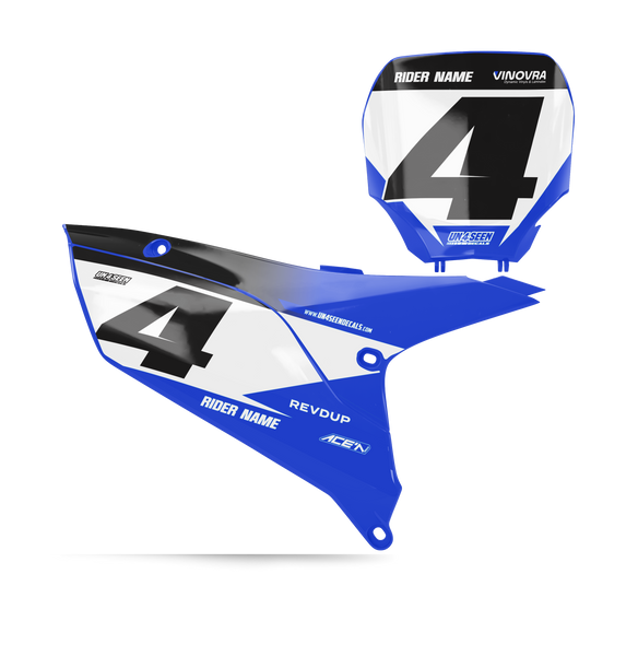 Yamaha Strong Number Plate Background Decals - YZ YZF WR TTR PW Models | All Years