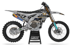 Yamaha Rockstar Grey Graphic Kit - YZ YZF WR TTR PW Models | All Years