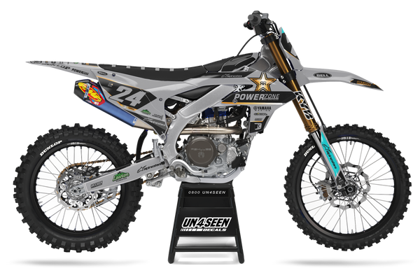 Yamaha Rockstar Grey Graphic Kit - YZ YZF WR TTR PW Models | All Years