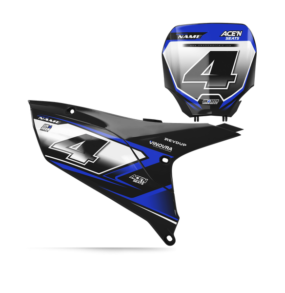 Yamaha Shotgun Number Plate Background Decals - YZ YZF WR TTR PW Models | All Years