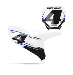 Yamaha Strine Number Plate Background Decals - YZ YZF WR TTR PW Models | All Years