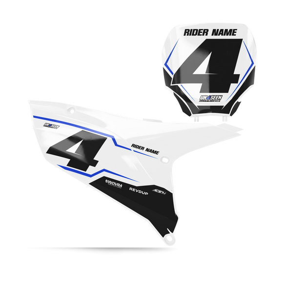 Yamaha Strine Number Plate Background Decals - YZ YZF WR TTR PW Models | All Years