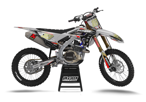 Honda Kirk Grey Graphic Kit - CRF CR XR Models | All Years