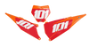 KTM Number Background Decals - Buzz