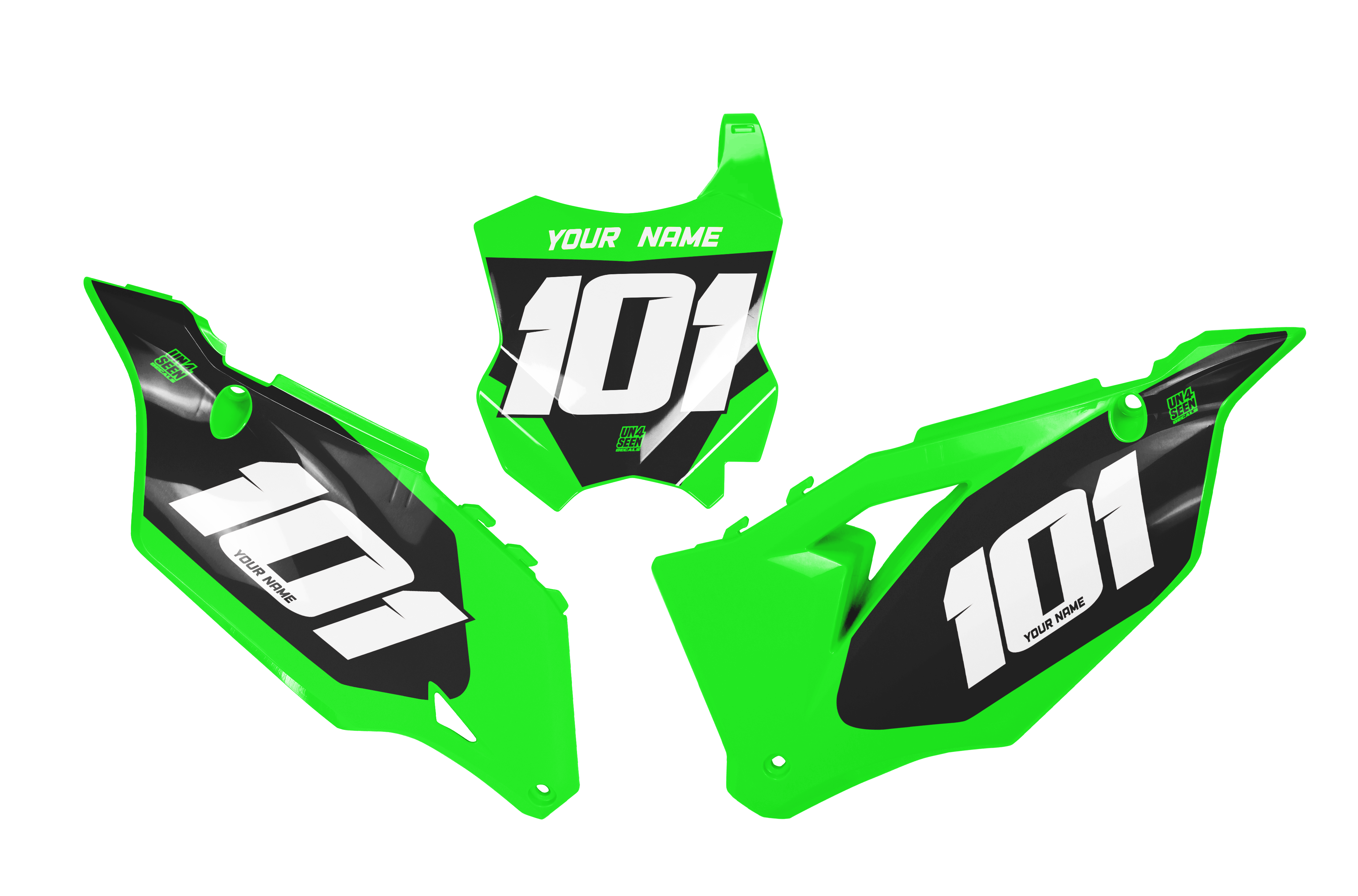 Kawasaki Number Background Decals - Charge